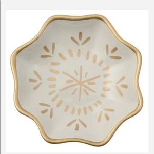 KARMA 4 Ceramic Karma Trinket Trays - NWT cream and gold